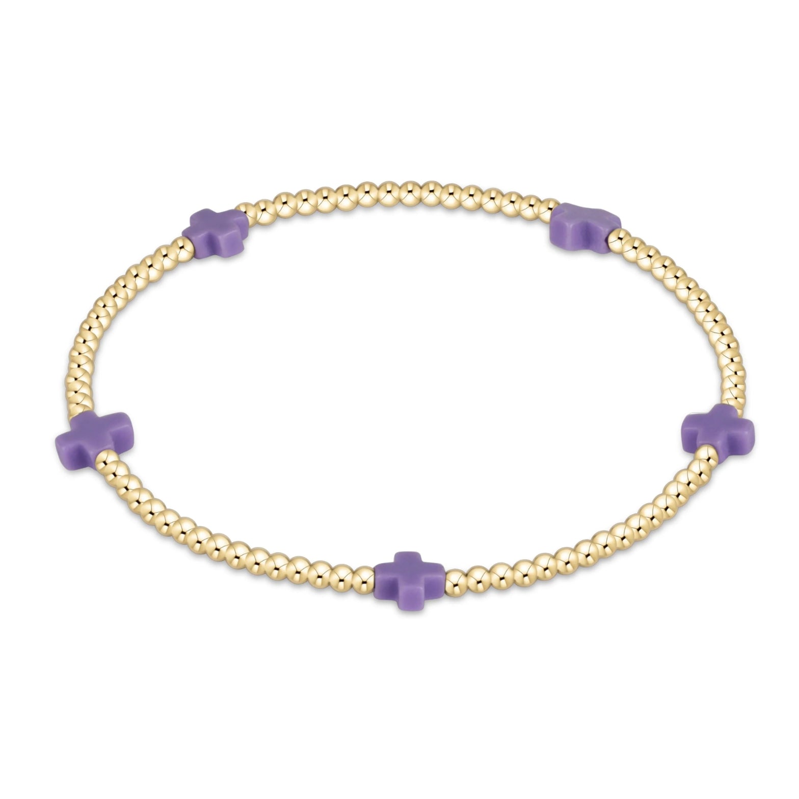 SIGNATURE CROSS SMALL PATTERN 2MM BEAD BRACELET - Bracelets - Sassanova