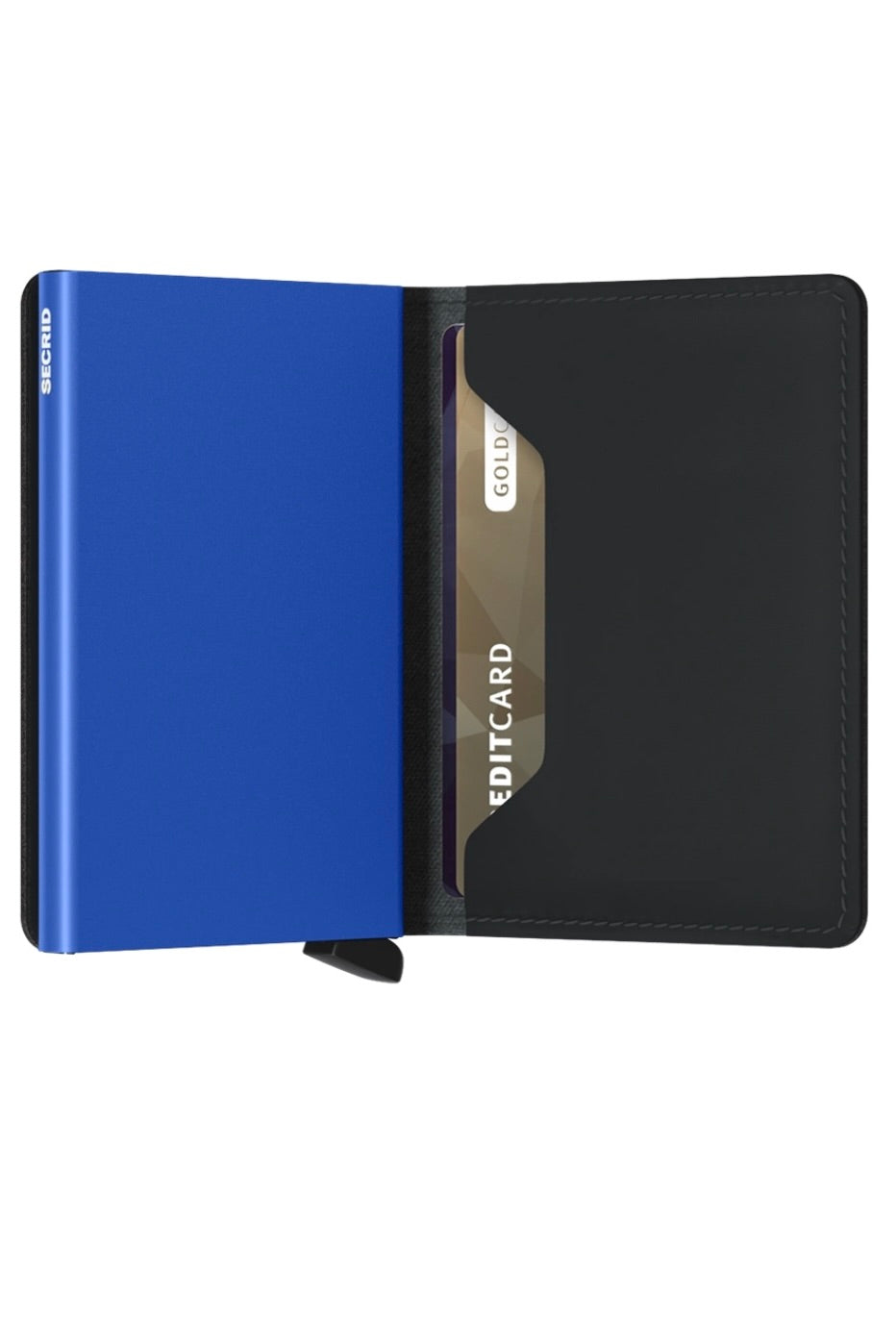 SLIMWALLET MATTE BLACK/BLUE OS - WALLET - NOVAMAN