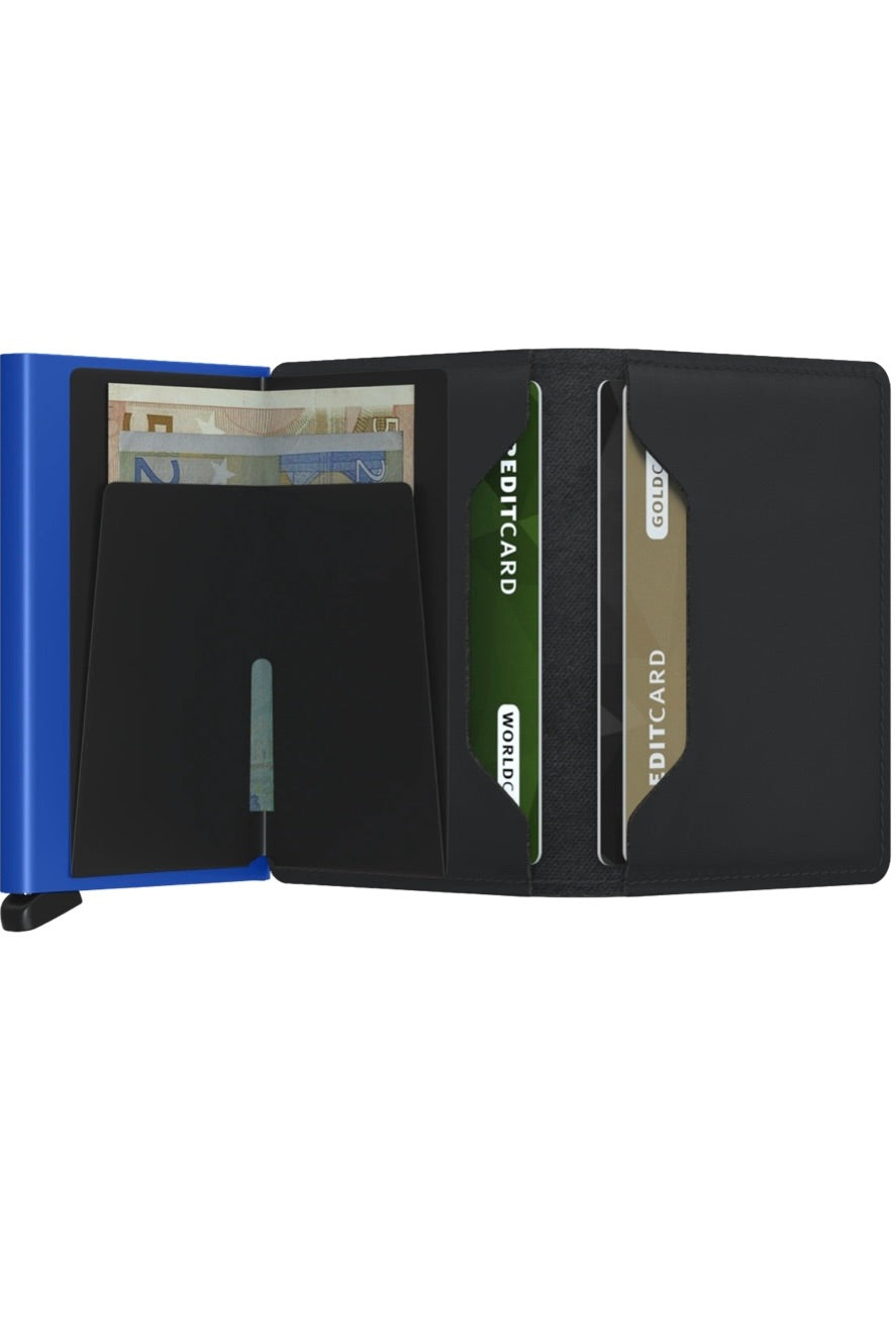 SLIMWALLET MATTE BLACK/BLUE OS - WALLET - NOVAMAN