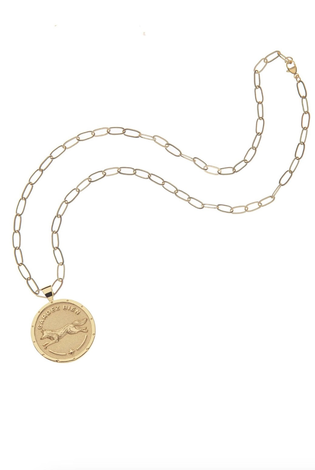 PROTECT FOX ORIGINAL NECKLACE- DRAWN LINK CHAIN - Necklaces - Sassanova