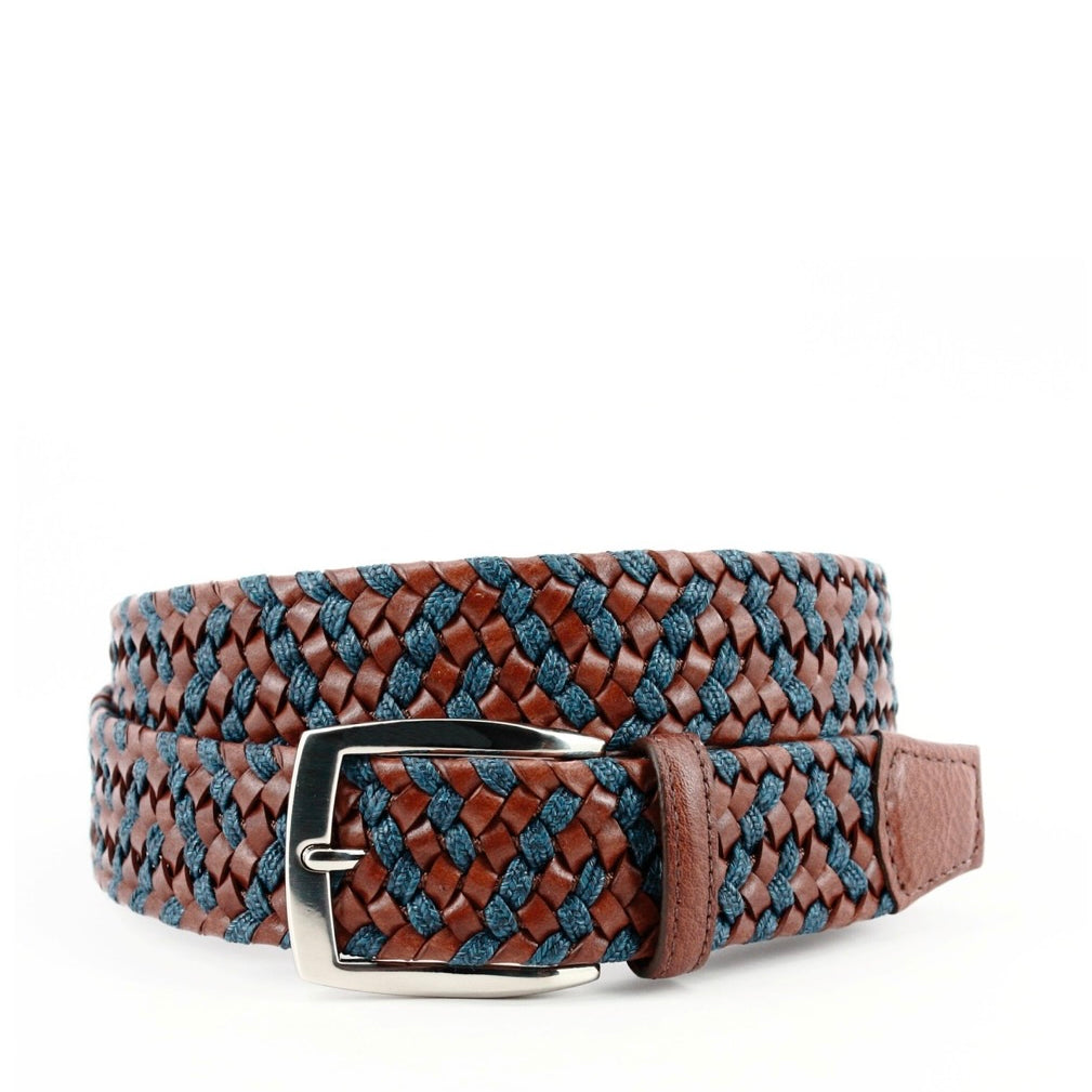ITALIAN BRAIDED LEATHER BELT - Belts - Novaman