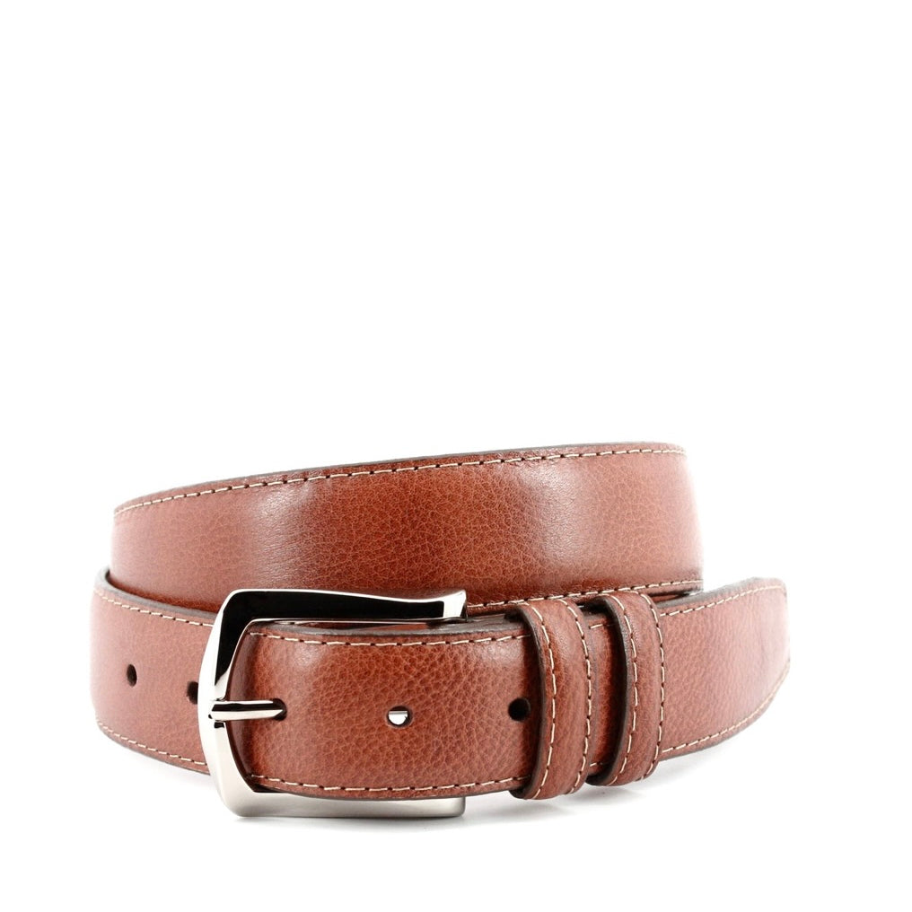 ITALIAN CALFSKIN CONTRAST STITCH BELT