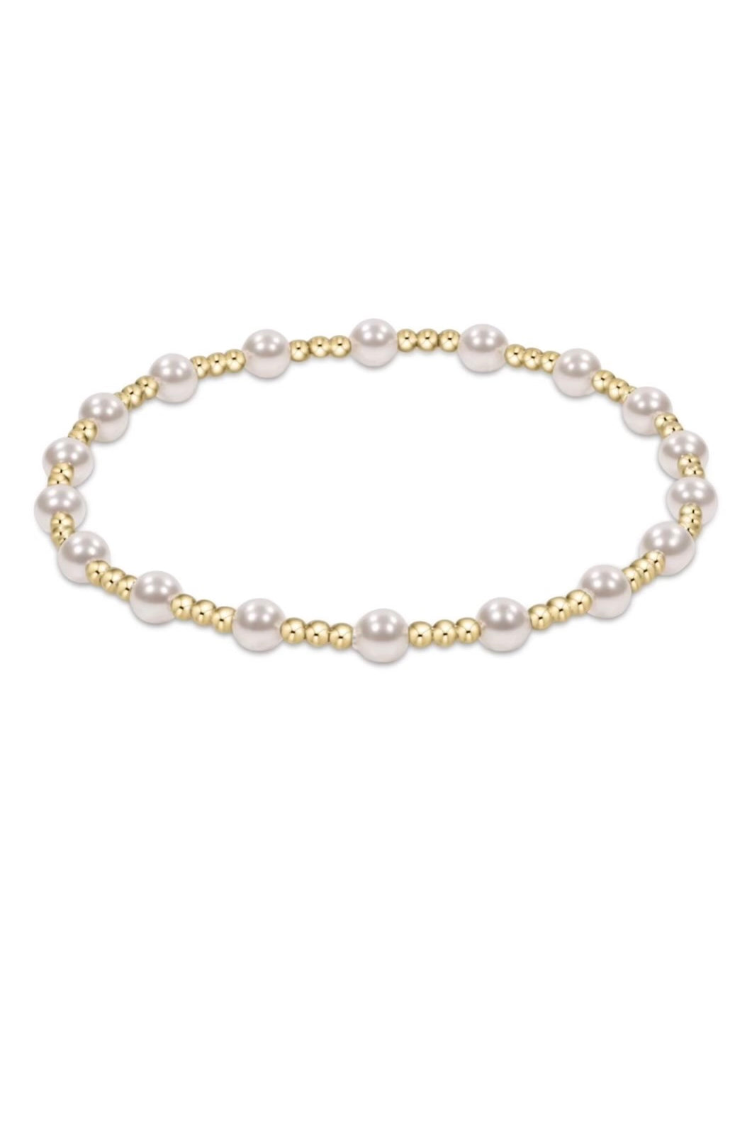 CLASSIC SINCERITY 4MM BRACELET- PEARL - sassanova