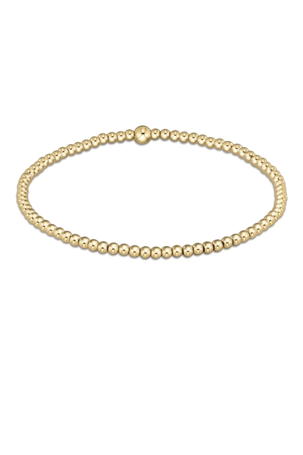 CLASSIC 2.5MM BEAD BRACELET- GOLD - sassanova