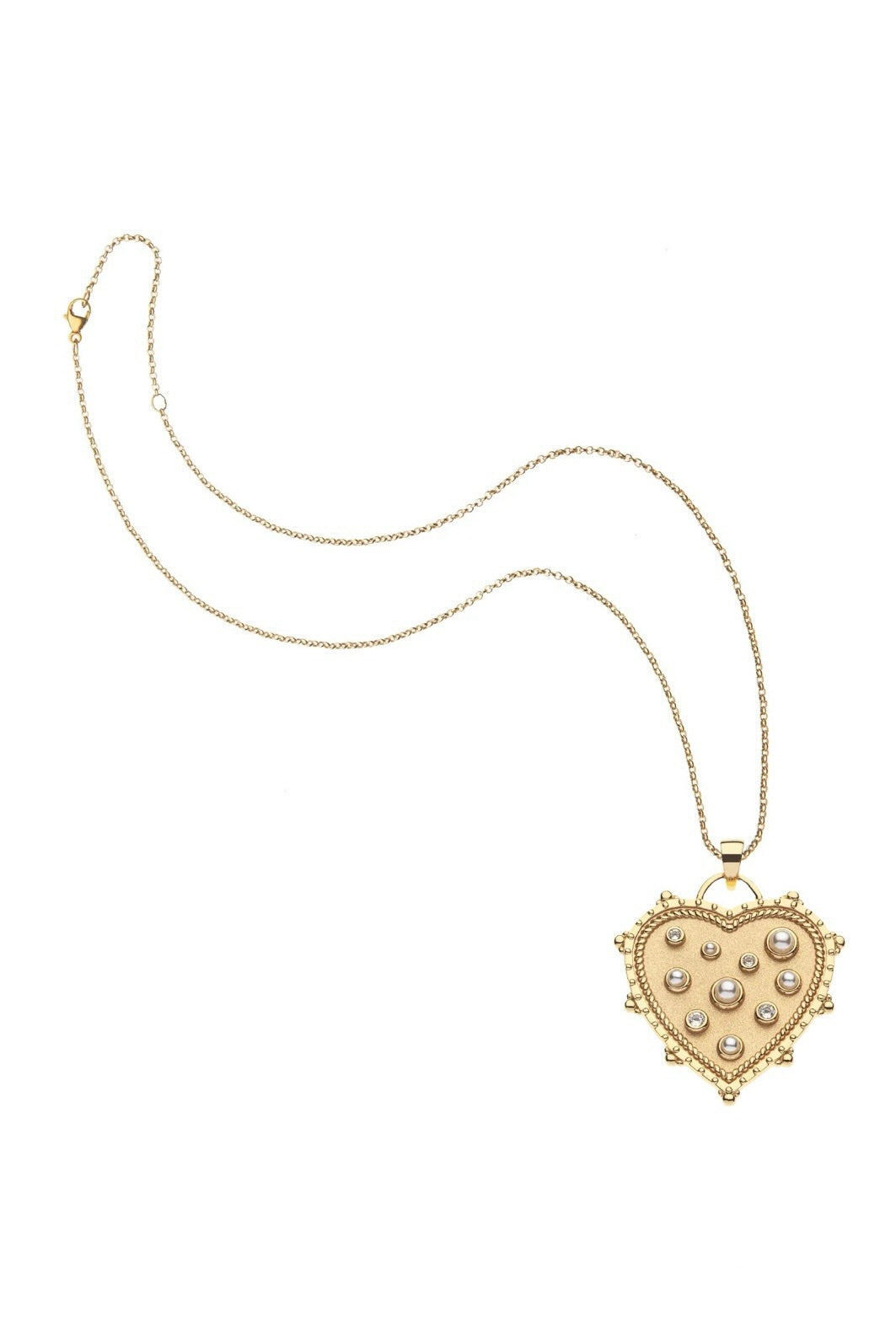 LOVE IN THE AIR HEART PENDANT- CLASSIC ROLO CHAIN - Necklaces - Sassanova