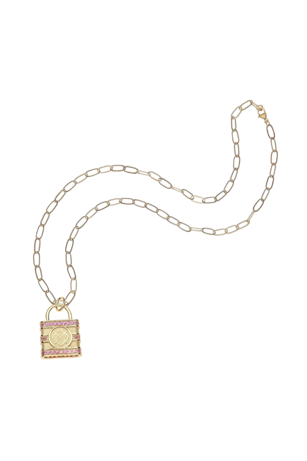 LOCKED UP IN LOVE PENDANT- DRAWN LINK CHAIN
sassanova