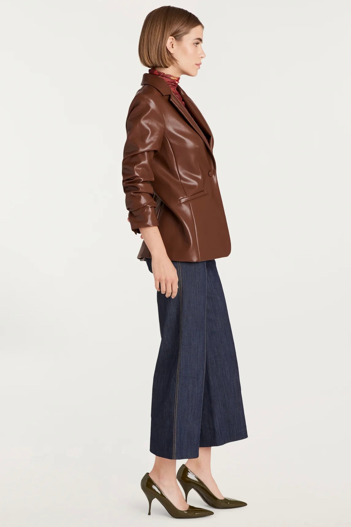 VEGAN LEATHER KYLIE JACKET - Jackets - Sassanova