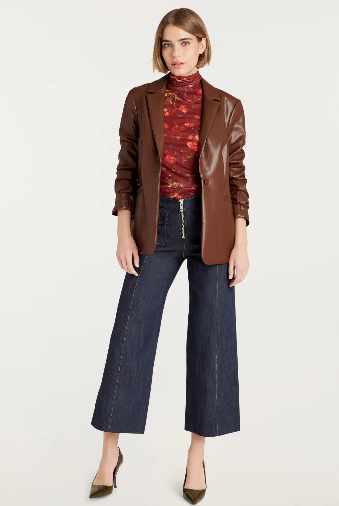 VEGAN LEATHER KYLIE JACKET - Sassanova