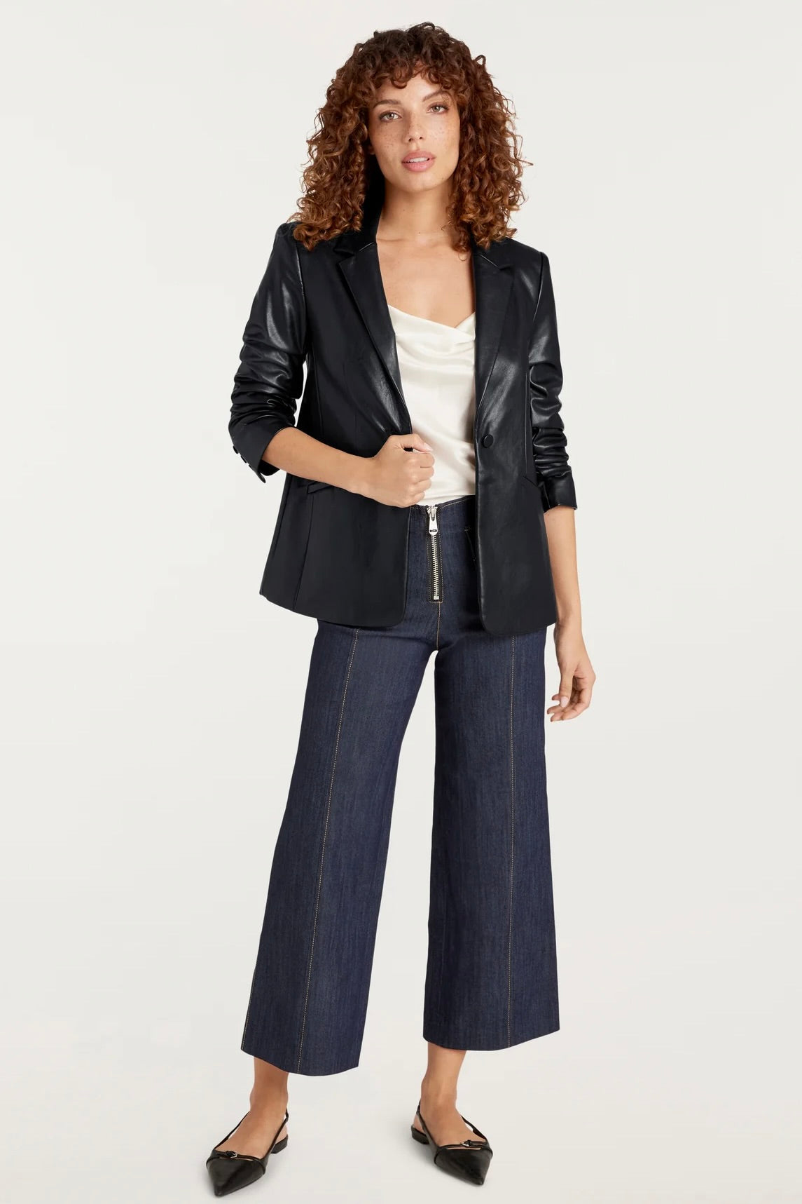 VEGAN LEATHER KYLIE JACKET - Jackets - Sassanova