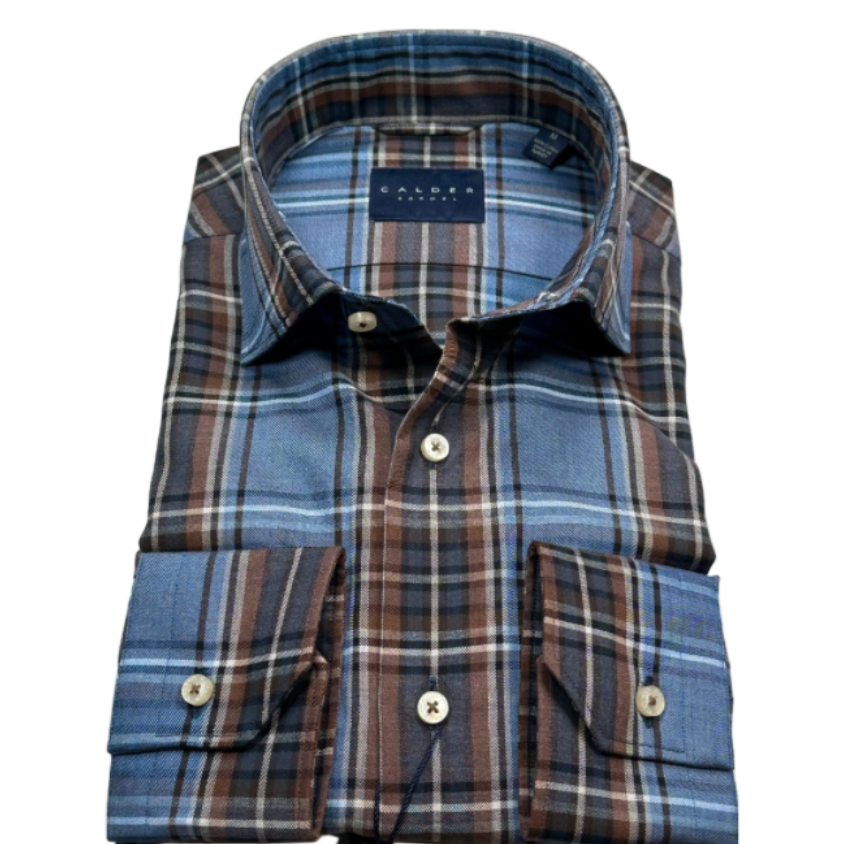 LUXE MELANGE PLAID SPORT SHIRT - Long Sleeved Shirts - Novaman