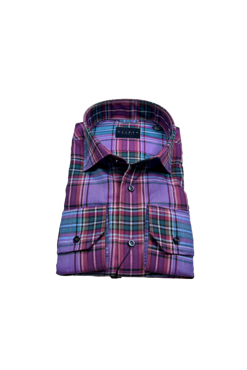 luxe melange plaid sport shirt-novaman