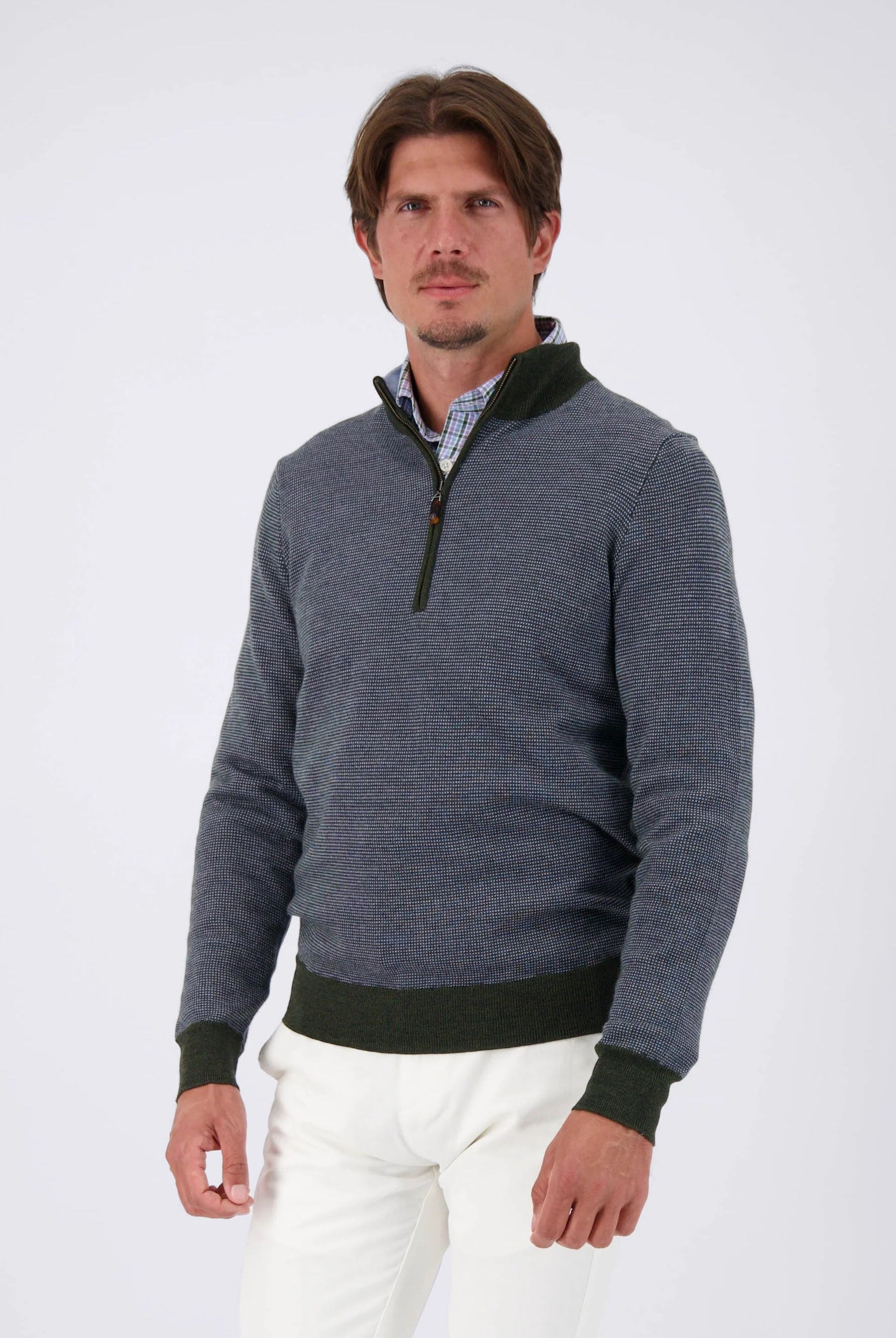 ACE BIRDSEYE 1/4 ZIP SWEATER - Sweaters - Novaman