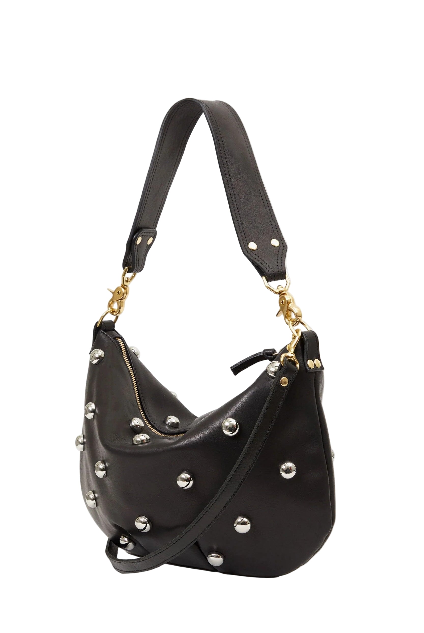 MOYEN MESSENGER W/STUDS - Handbags - Sassanova