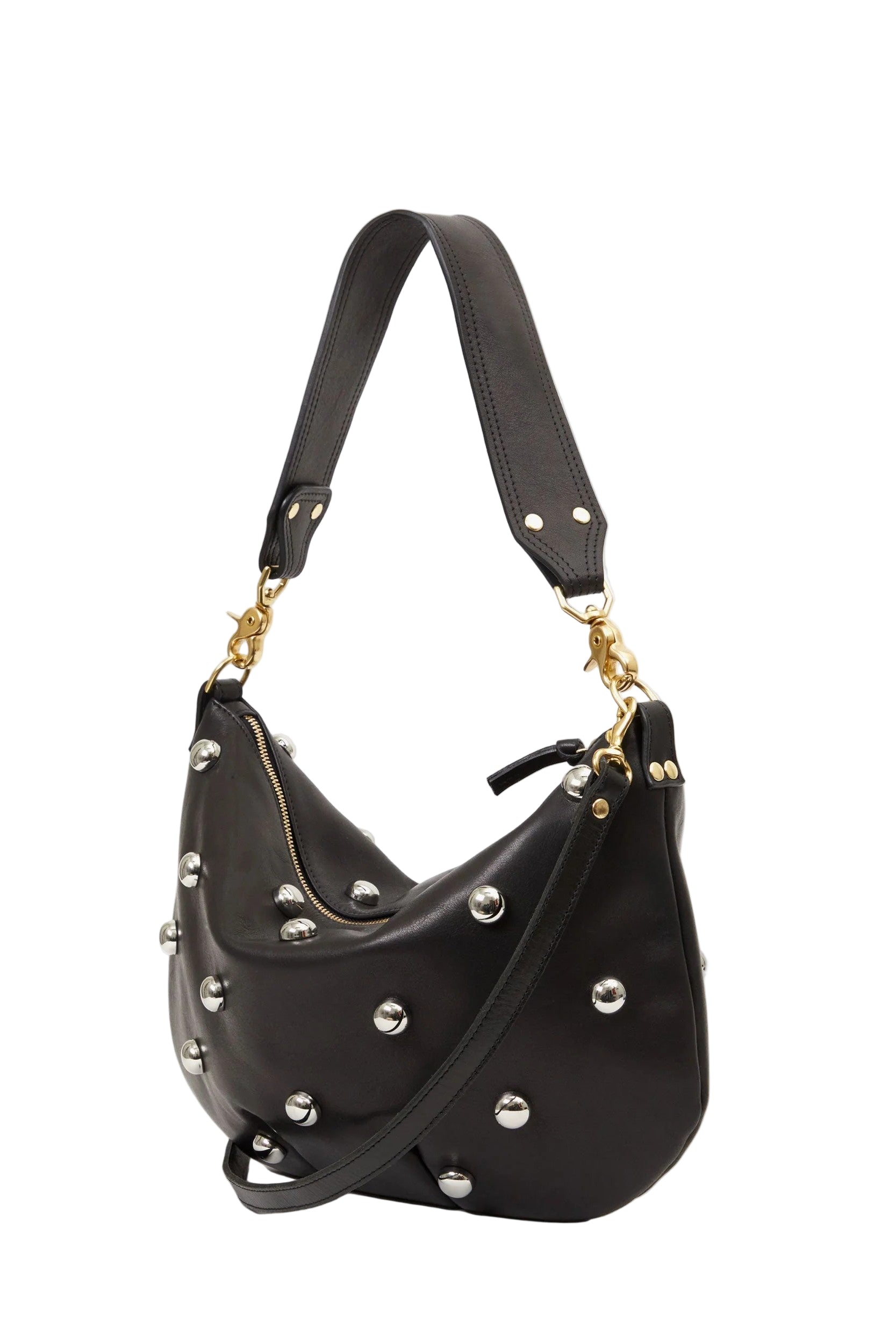 MOYEN MESSENGER W/STUDS - Handbags - Sassanova