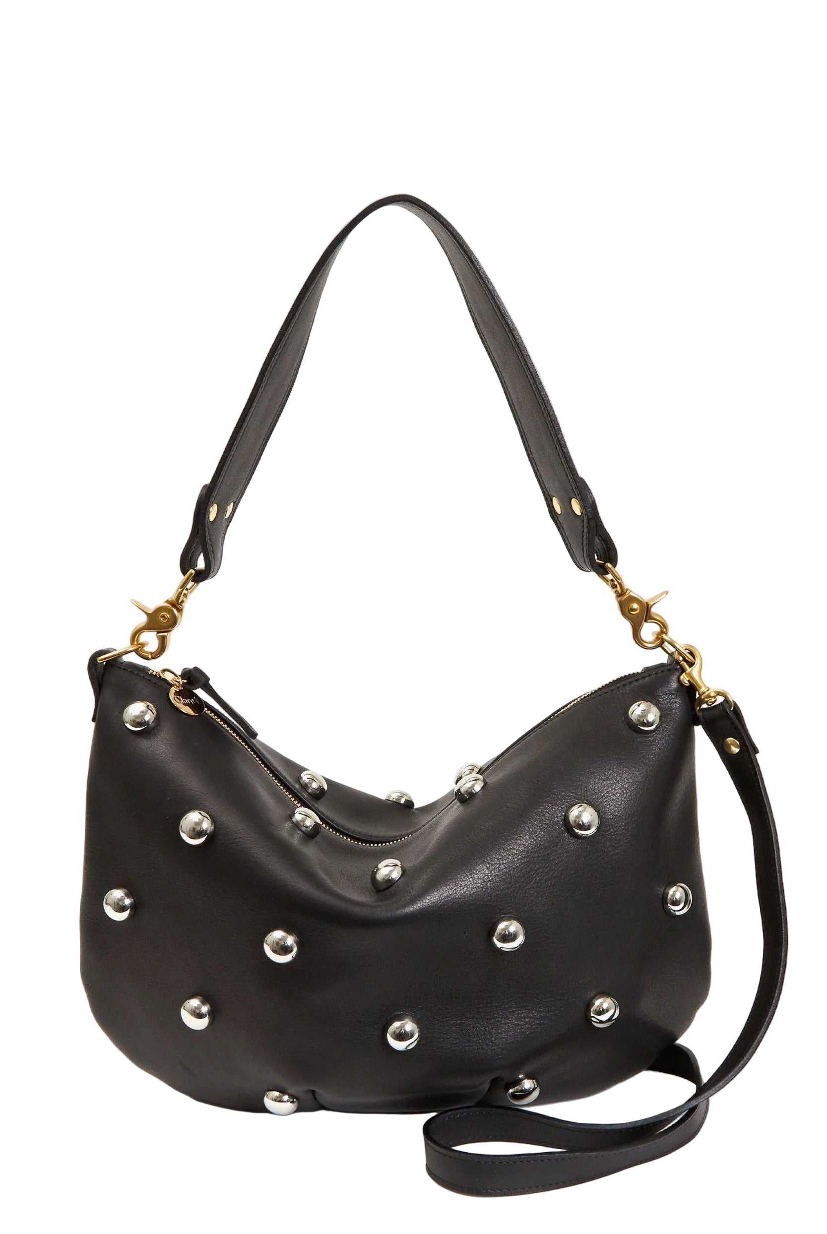 MOYEN MESSENGER W/STUDS - Handbags - Sassanova