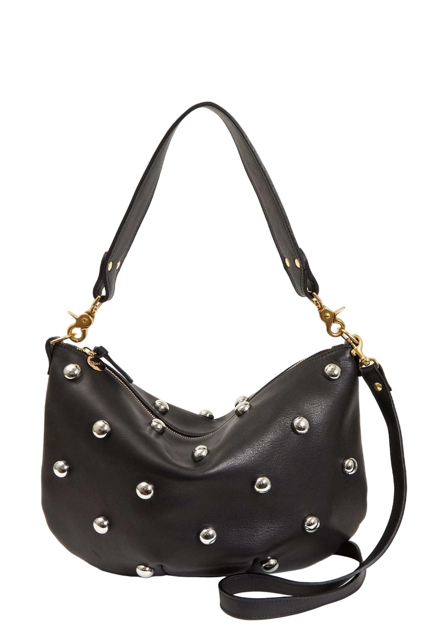 MOYEN MESSENGER W/STUDS - Handbags - Sassanova