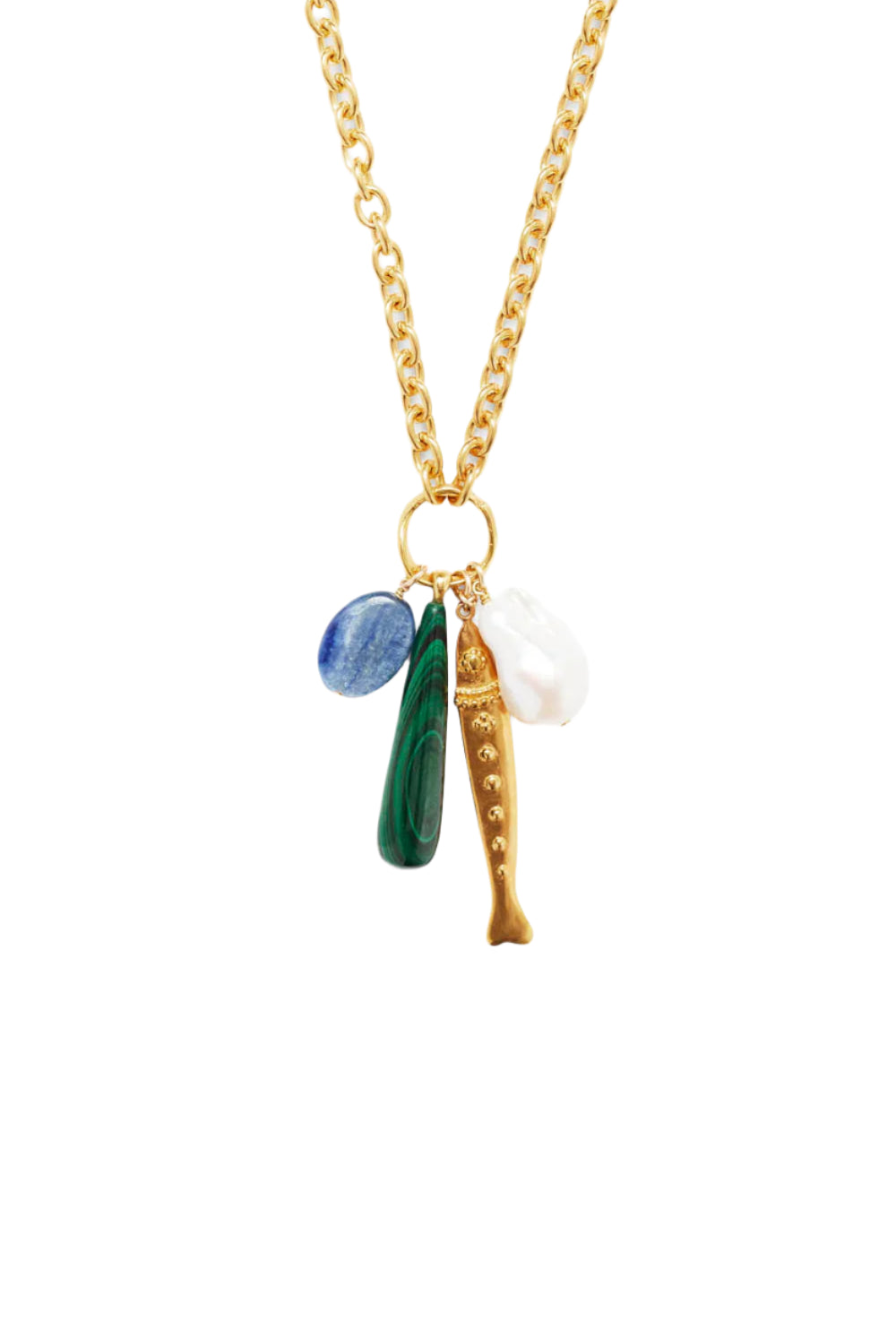 FISH/MALACHITE/PEARL PENDANT NECKLACE (NGZ-15271)
sassanova