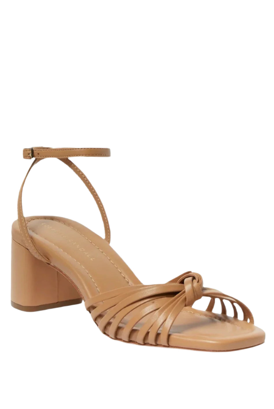 OLIVIA LEATHER KNOT MID HEEL SANDAL-Sassanova1