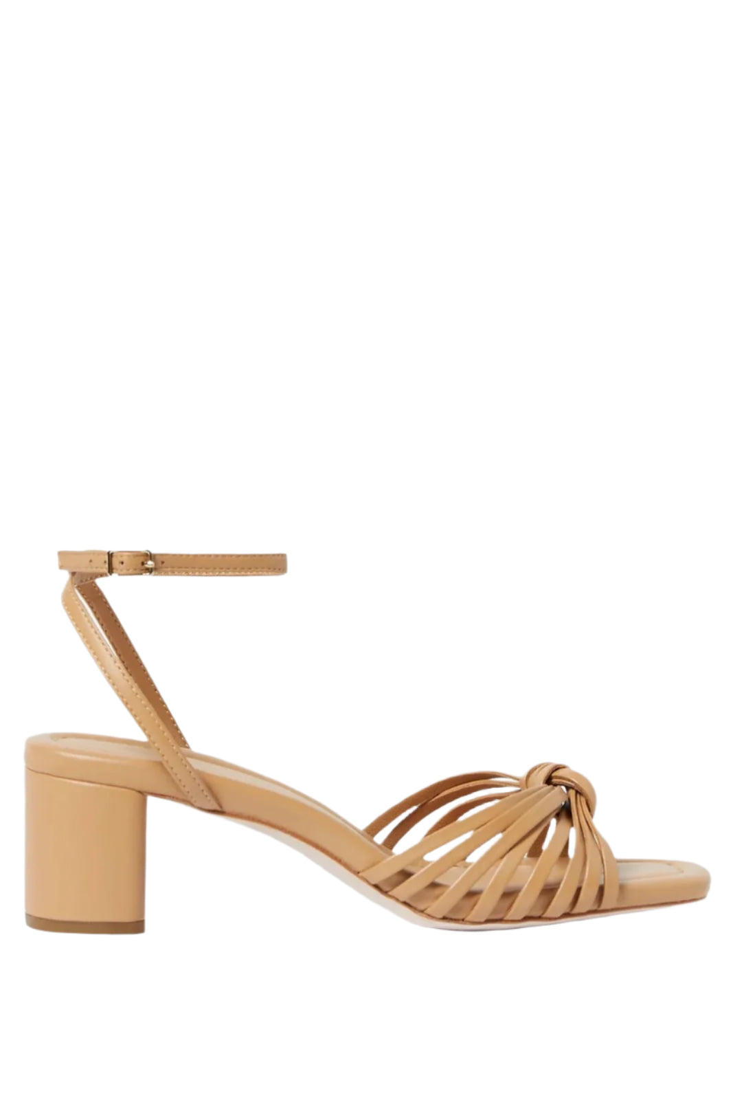 OLIVIA LEATHER KNOT MID HEEL SANDAL-Sassanova3