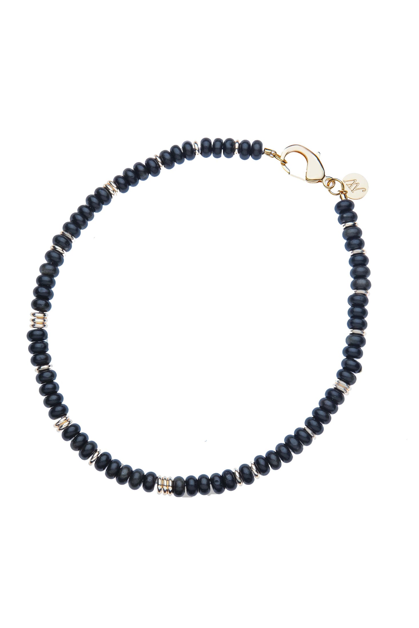 GUMDROP BEADED NECKLACE- OBSIDIAN - Necklaces - Sassanova