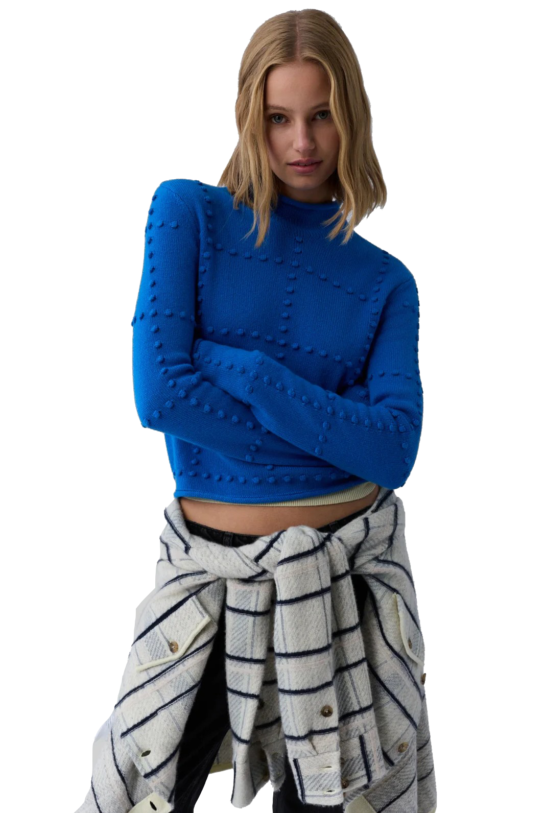 POPCORN TOP IN CASHMERE BLEND - Sassanova