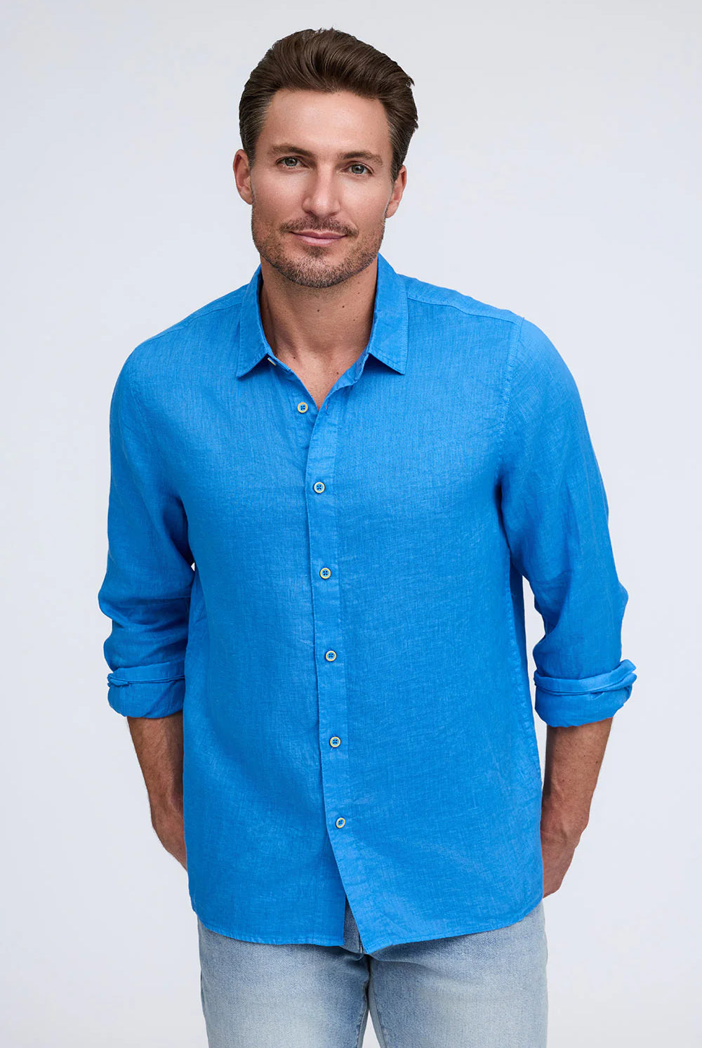 FAVORITE LONG SLEEVE LINEN SHIRT - Long Sleeved Shirts - Novaman