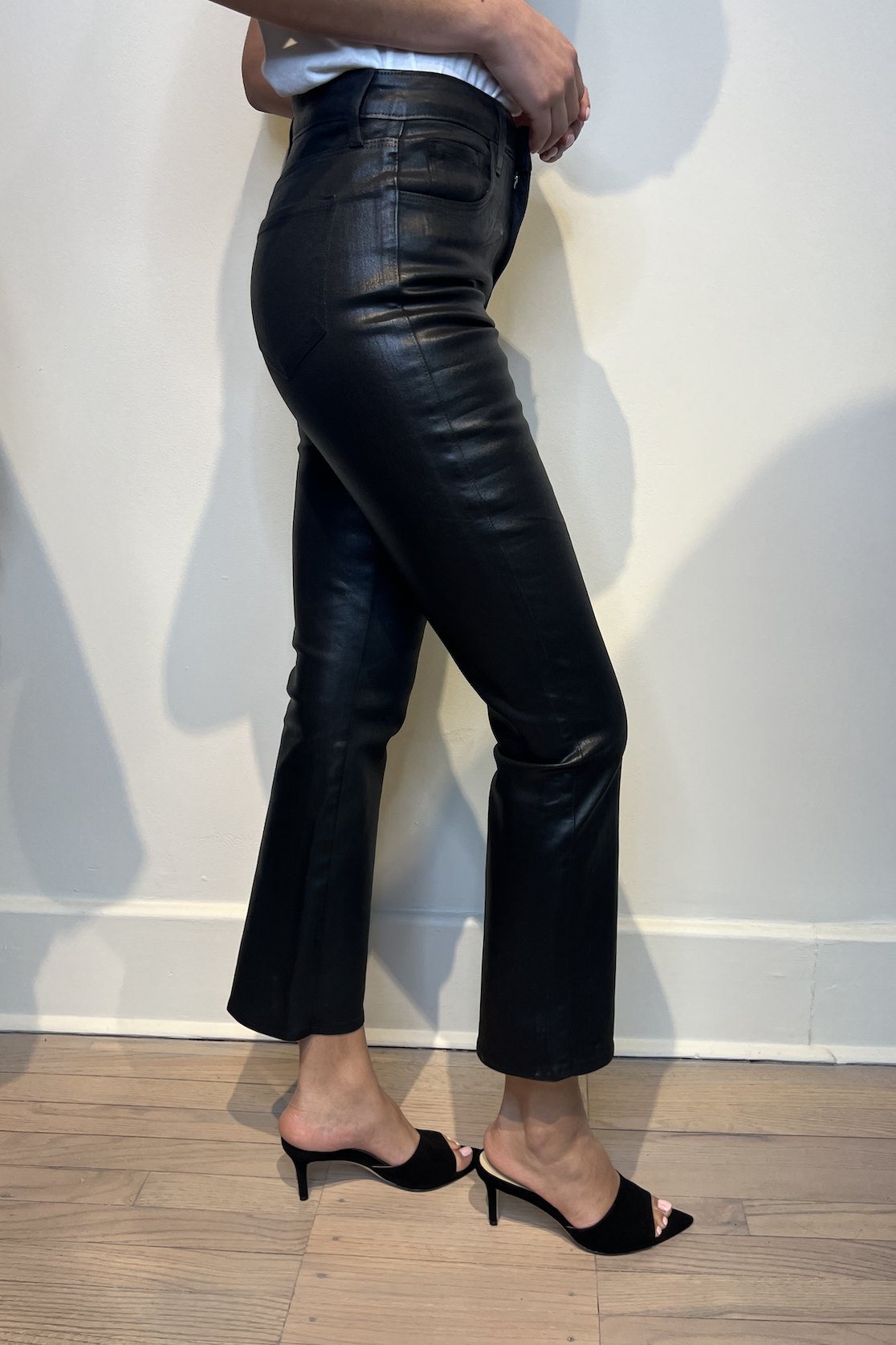 TATI H/R COATED CROP MICRO BOOT - Jeans - Sassanova