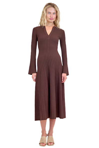 GENNA L/S MIDI DRESS-Sassanova