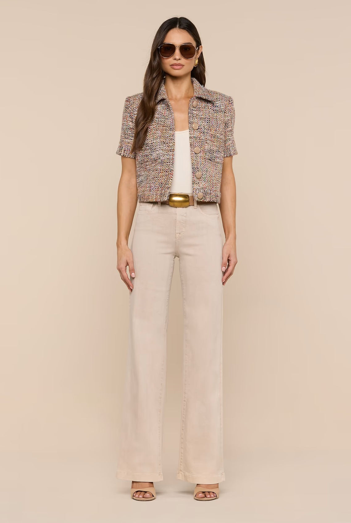 CHITA CROP SHORT SLEEVE JACKET - Jackets - Sassanova