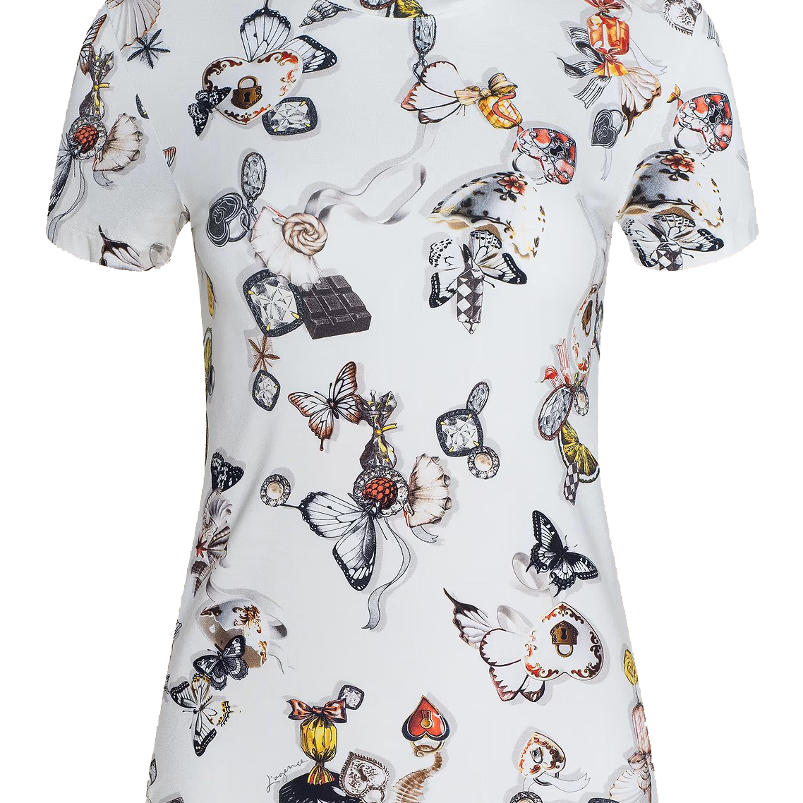 RESSI SHORT SLEEVE LOCK BUTTERFLY TEE - T-shirts - Sassanova
