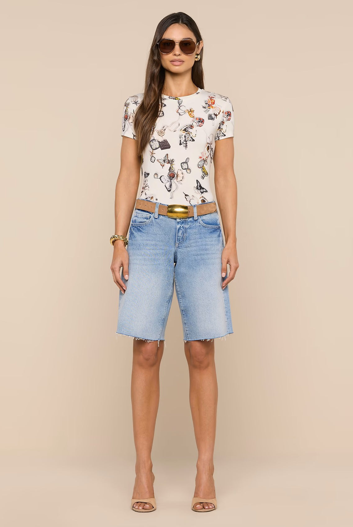 RESSI SHORT SLEEVE LOCK BUTTERFLY TEE - T-shirts - Sassanova