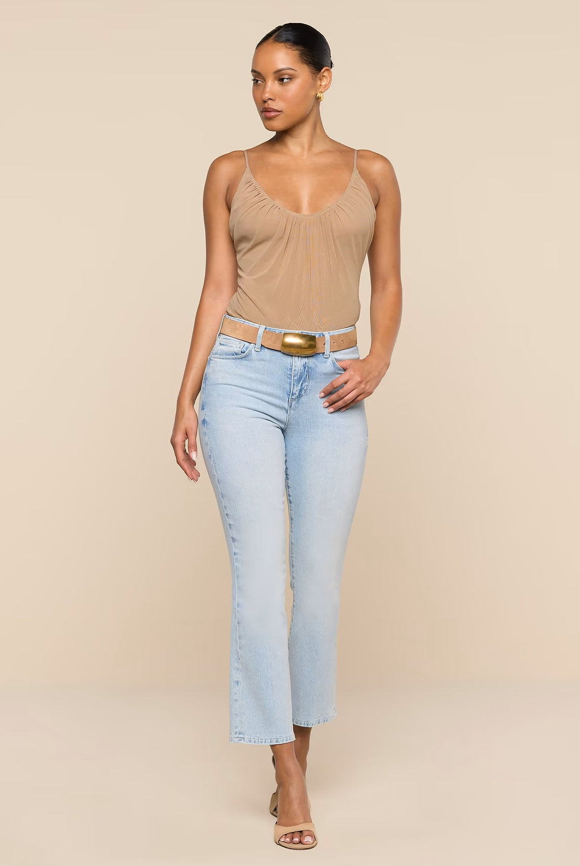 TATI HIGH RISE CROP MICRO BOOT - Jeans - Sassanova