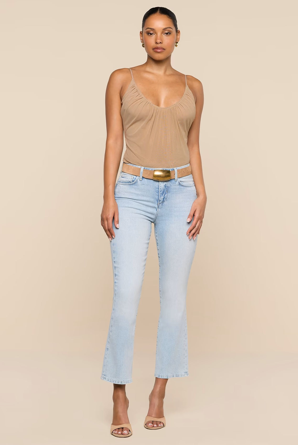TATI HIGH RISE CROP MICRO BOOT - Jeans - Sassanova
