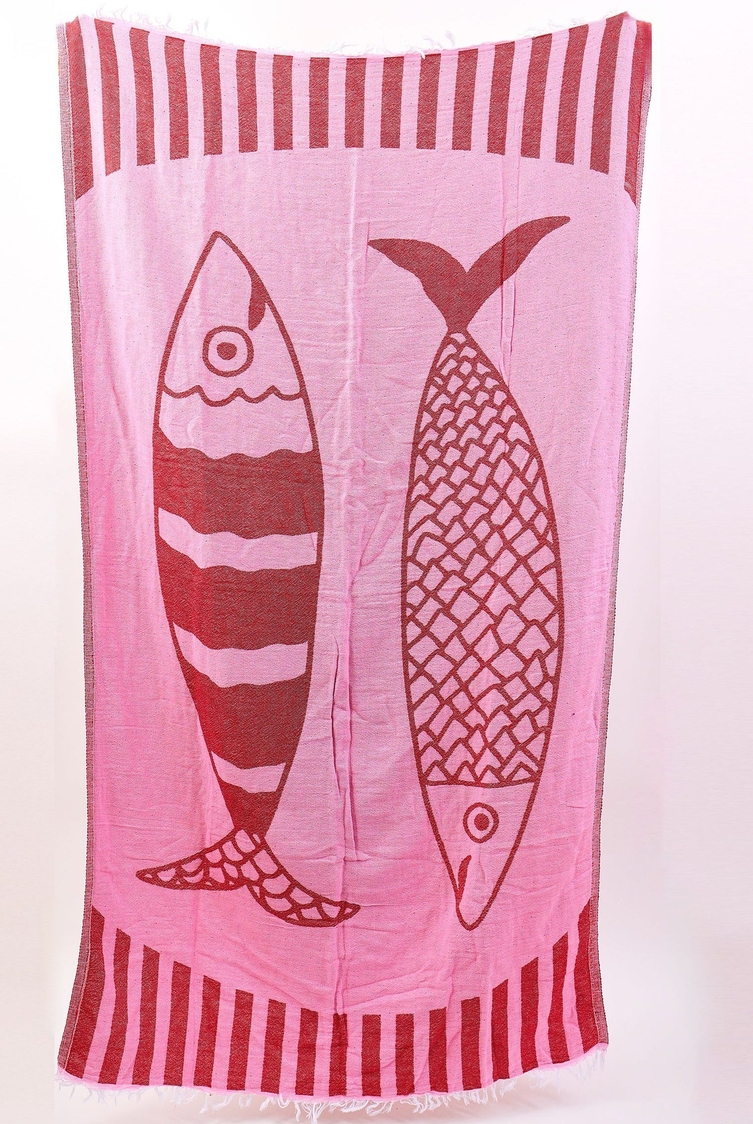NOVELTY DOUBLE FISH TURKISH TOWEL - Swim - Sassanova