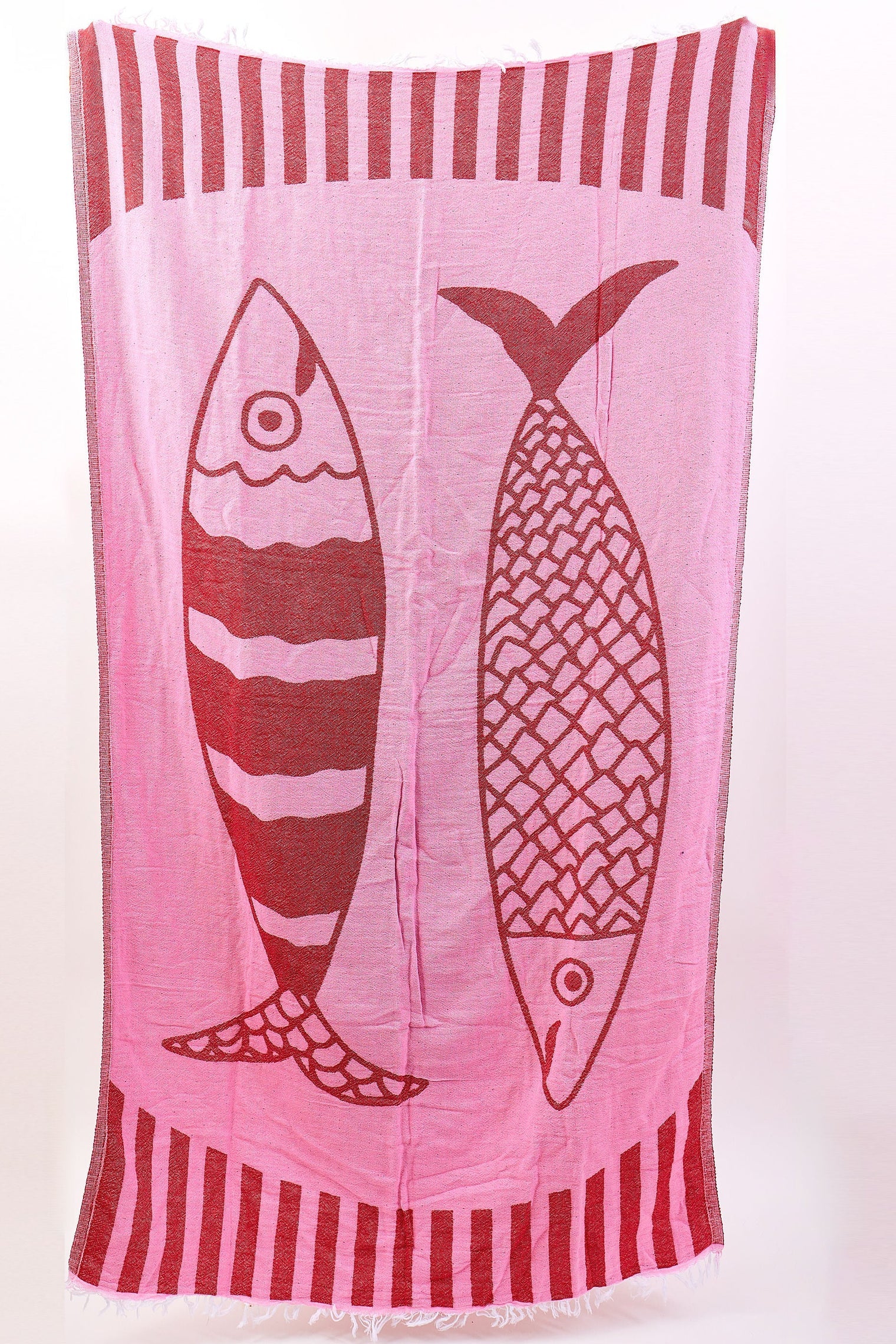 NOVELTY DOUBLE FISH TURKISH TOWEL - Swim - Sassanova