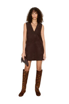 FOUNTAIN SUEDE MINI DRESS-Sassanova