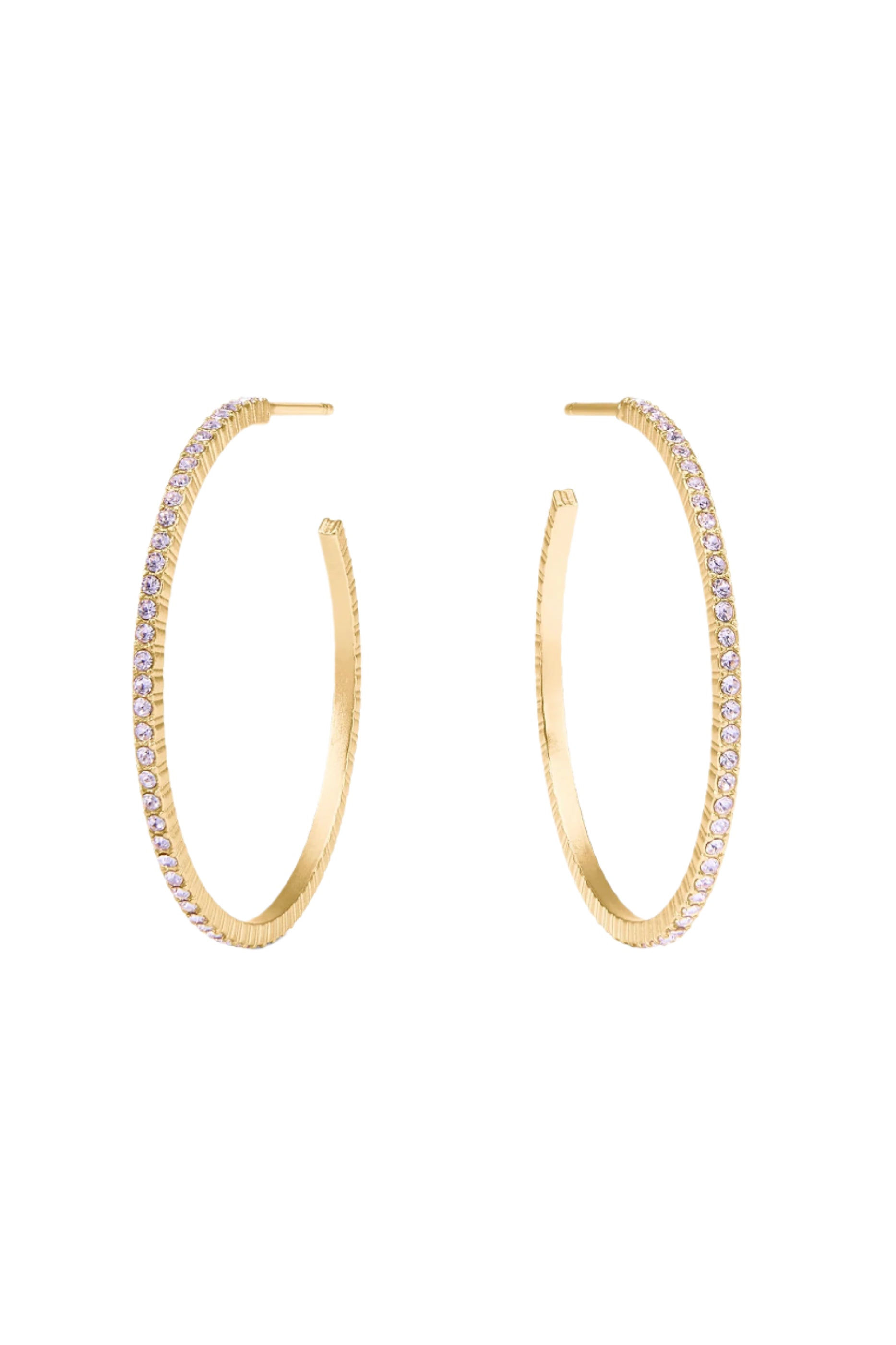 WINDSOR HOOP MEDIUM- CUBIC ZIRCONIA - Earrings - Sassanova