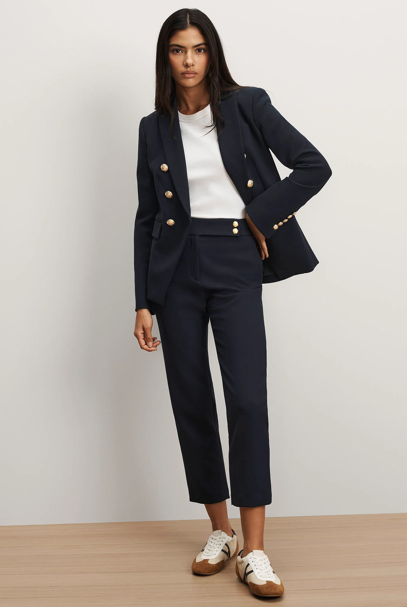 RENZO CREST BUTTON PANTS - Pants - Sassanova