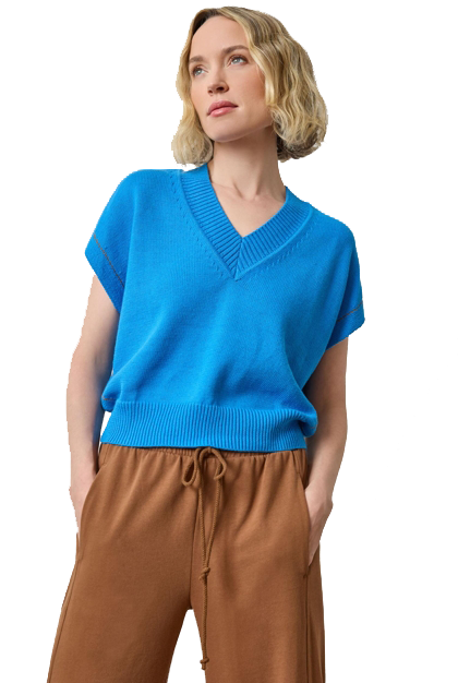 V-NECK WEDGE SWEATER (PA3213)- Sassanova