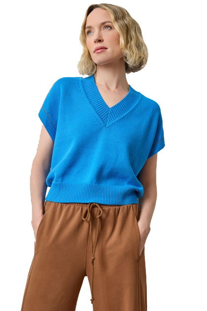 V-NECK WEDGE SWEATER (PA3213)- Sassanova