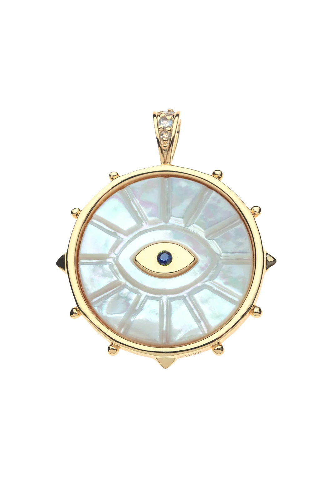 PROTECT EYE OF STONE PENDANT- CLASSIC ROLO CHAIN - Necklaces - Sassanova