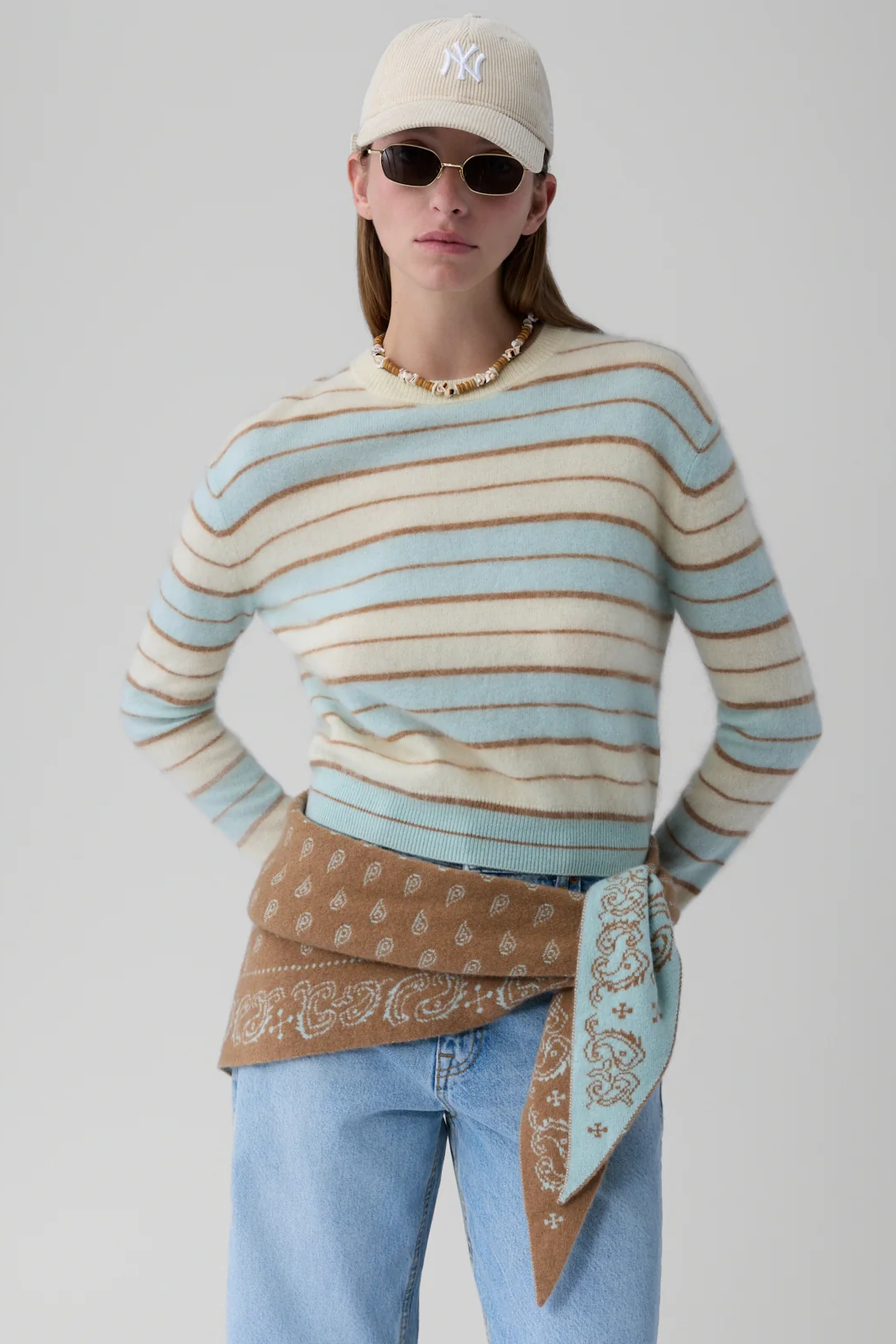 GRIZZLY STRIPE CREW - Sweaters - Sassanova