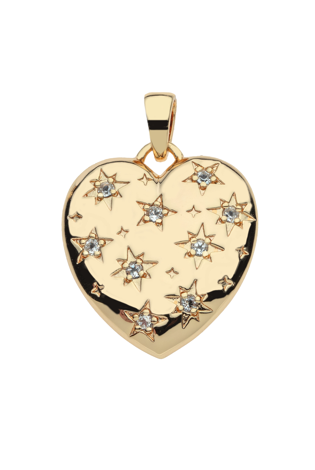 LOVE SET IN STARS PENDANT- LONG LINK BOX CHAIN - sassanova