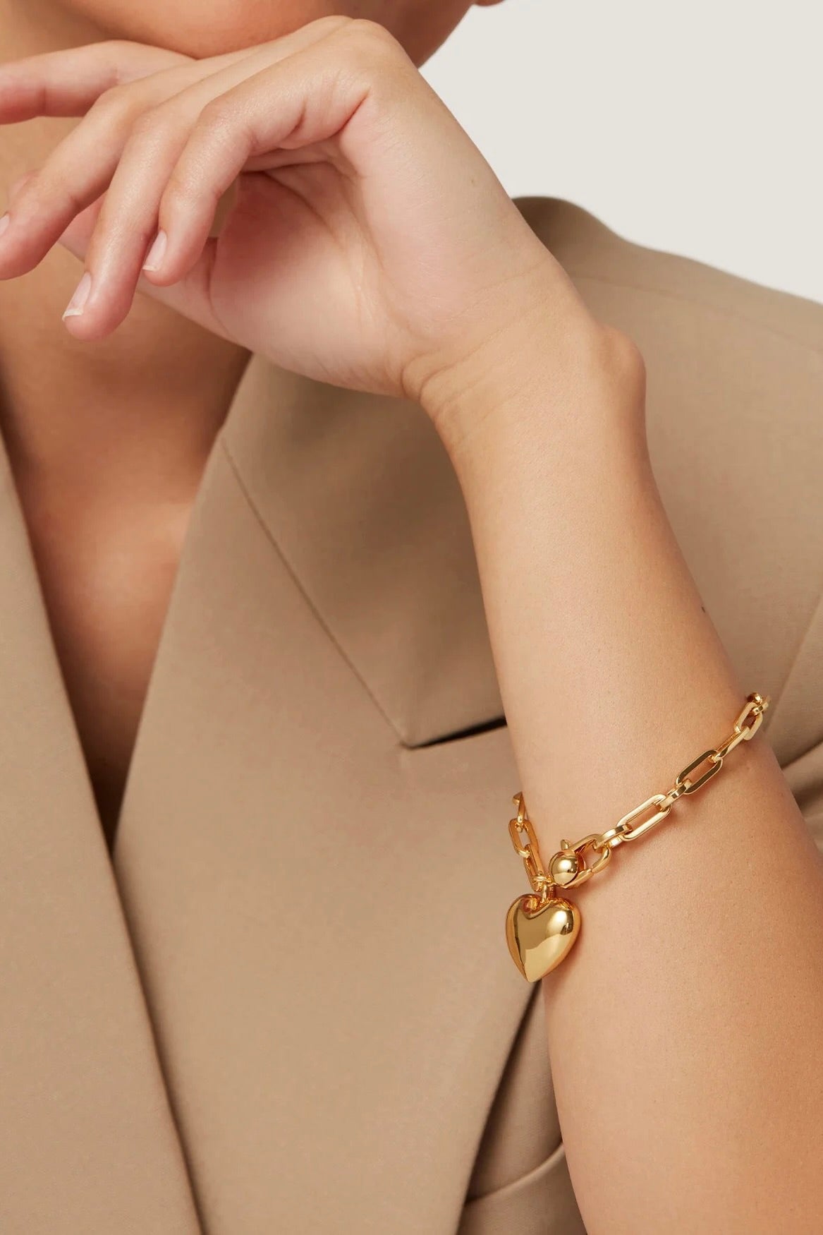 PUFFY HEART BRACELET - Bracelets - Sassanova