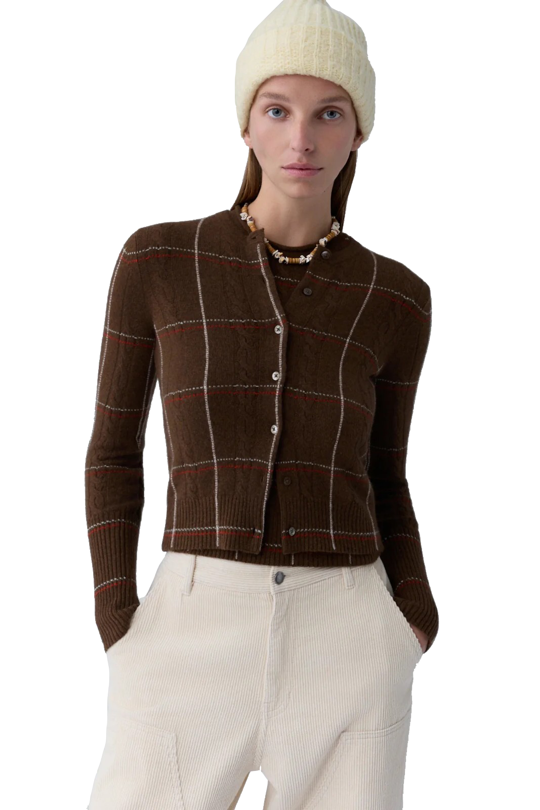 JANE CHECK CARDIGAN - Sassanova