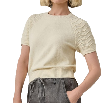 TEXTURED SS SWEATER (PA3218) - Sassanova
