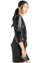 VEGAN LEATHER SCRUNCHED CHRIS JACKET-sassanova