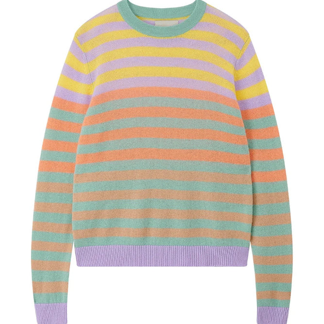 CONTRAST STRIPE CREW - Sweaters - Sassanova