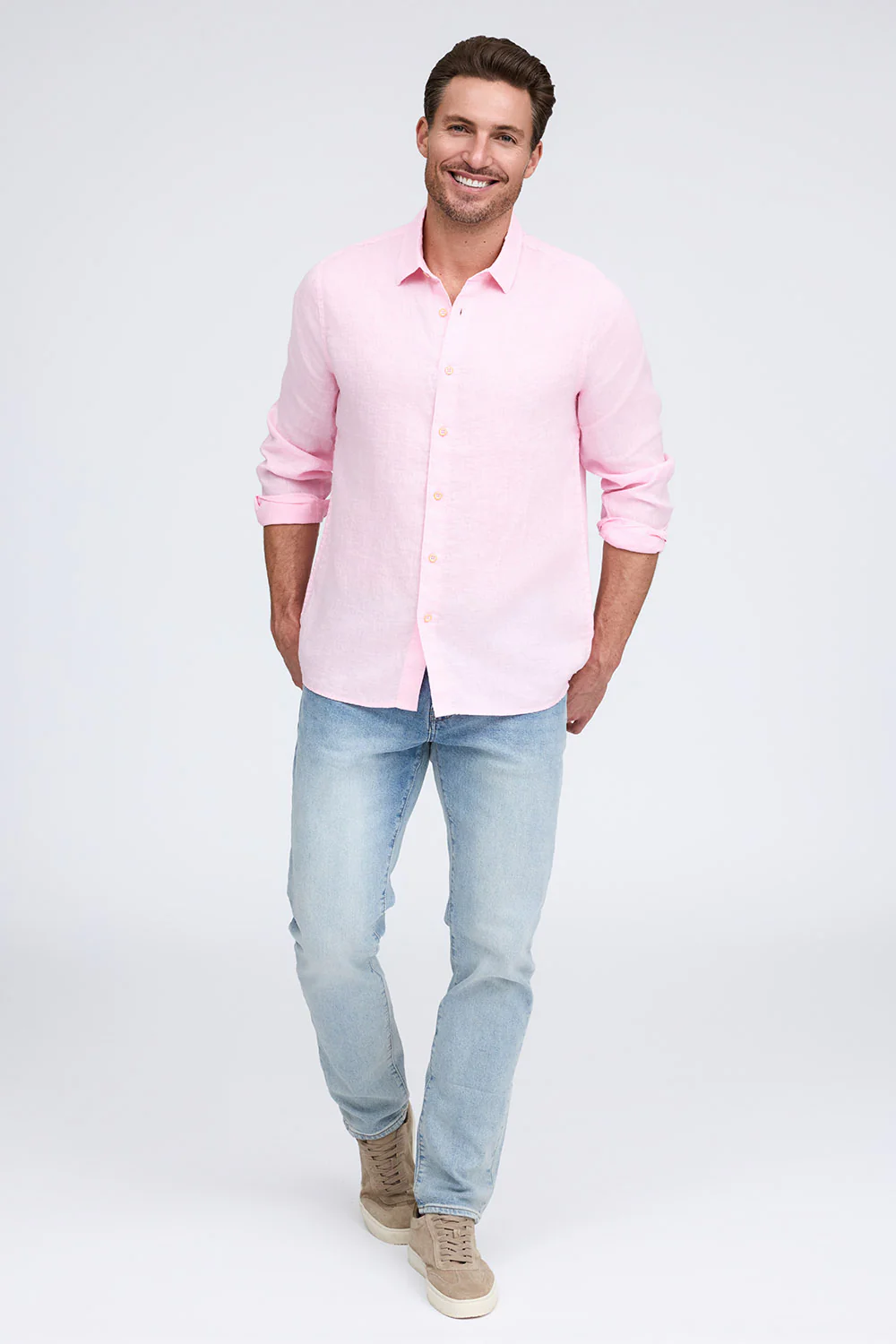 FAVORITE LONG SLEEVE LINEN SHIRT - Long Sleeved Shirts - Novaman