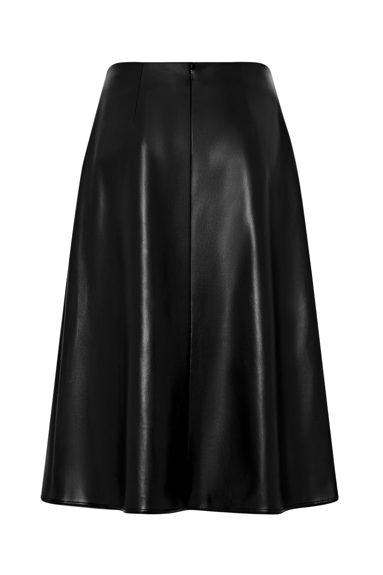 FAUX LEATHER BOW MAXI SKIRT-Sassanova
